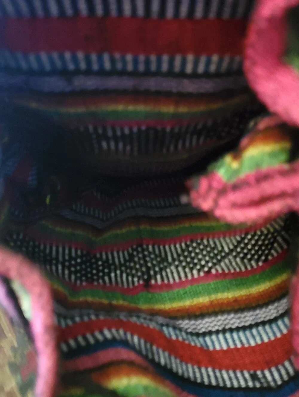 Colorful Striped Woven Women's Backpack - Multicolor D